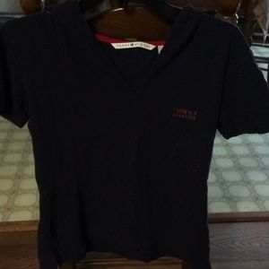 Tommy Hilfiger short sleeve with hood size large